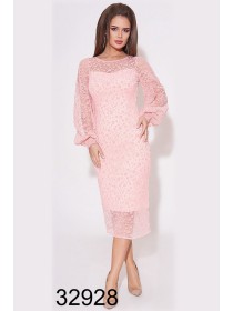 Вечірня сукня по фігурі з рукавами сітка